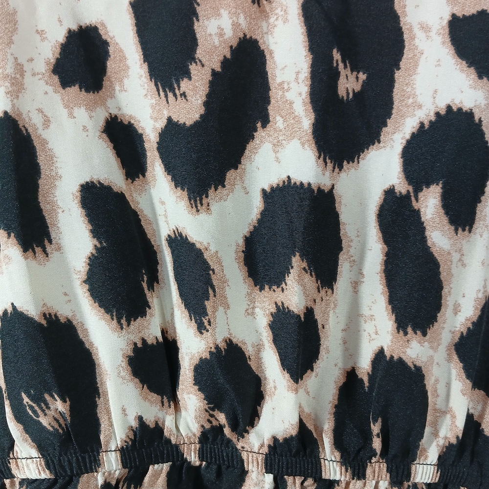SHEIN Leopard Print Spaghetti Strap Blouse Size 4 - Picture 2 of 3
